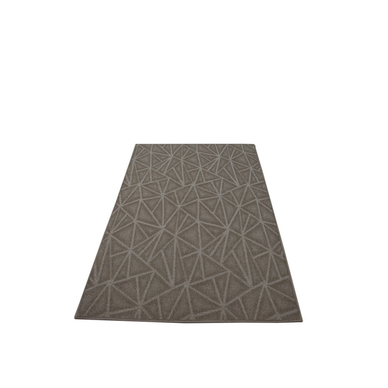 Bowersock Geometric Indoor / Outdoor Rug, Half Circle 33" x 66"