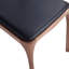 Chaise d'appoint de salle à manger rembourrée en cuir de frêne Moderno