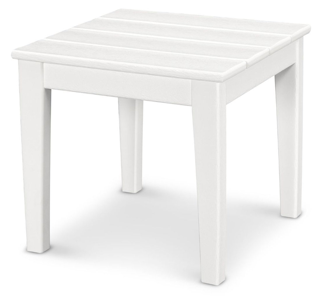 POLYWOOD® Newport 18" Patio Side Table, White