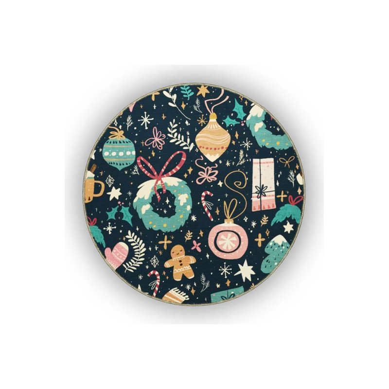 Tapis décoratif moderne à motifs mixtes, Rectangle 5 pi x 9 pi 11 po