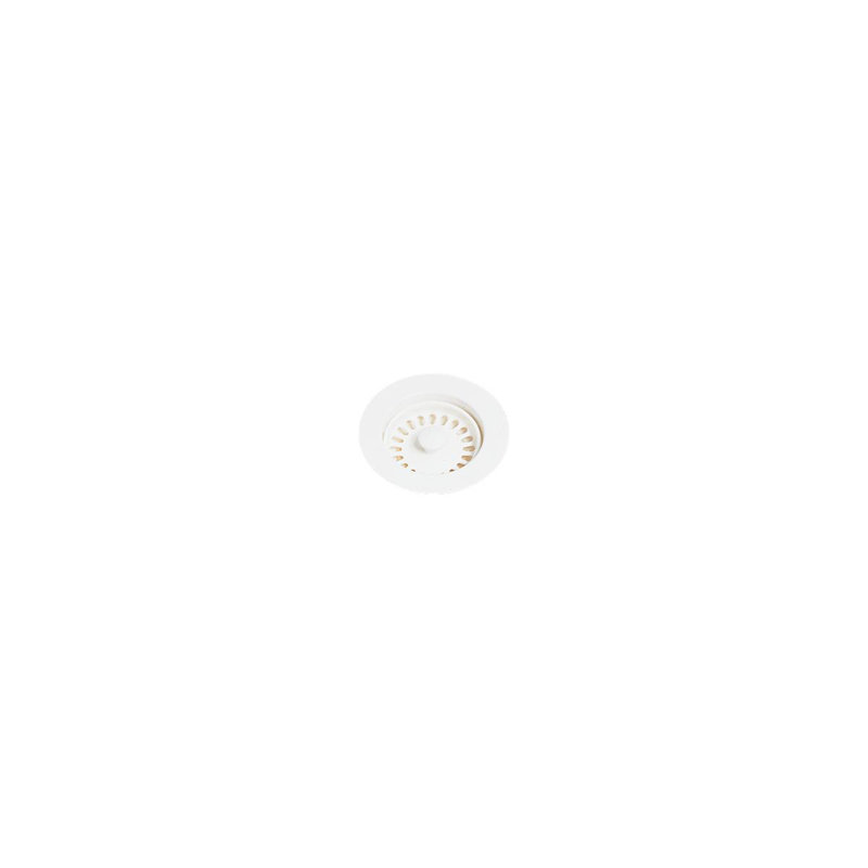 Disposer Flange 3.5" Pop-Up Kitchen Sink Drain, Cameo White