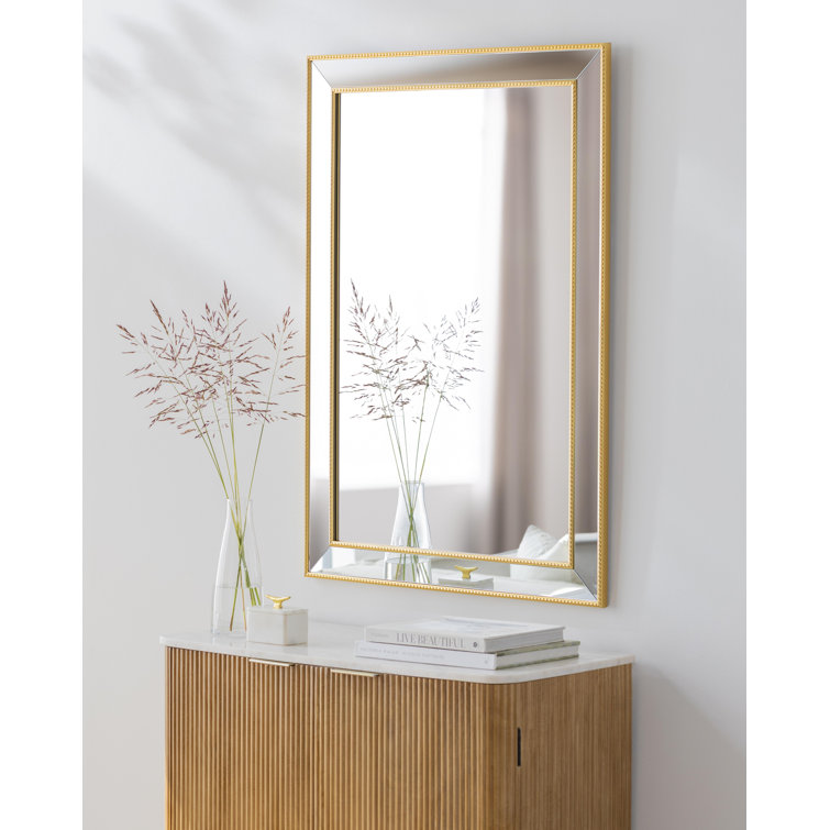 Arha Rectangle Wood Wall Mirror