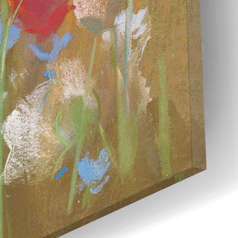 «Poppies And Larkspur I» par Carol Rowan, H 12 po x l 12 po x P 0,13 po