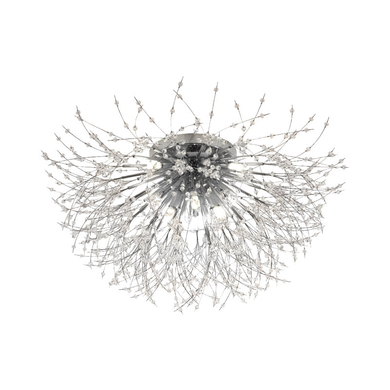 Judah 5-Light 50cm Dandelion Crystal Flush Mount Ceiling Light