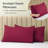 Luxclub 4 PC Burgundy Queen Silky Soft Cooling Extra Deep Pocket Performance Sheet Set-123418259-134223516