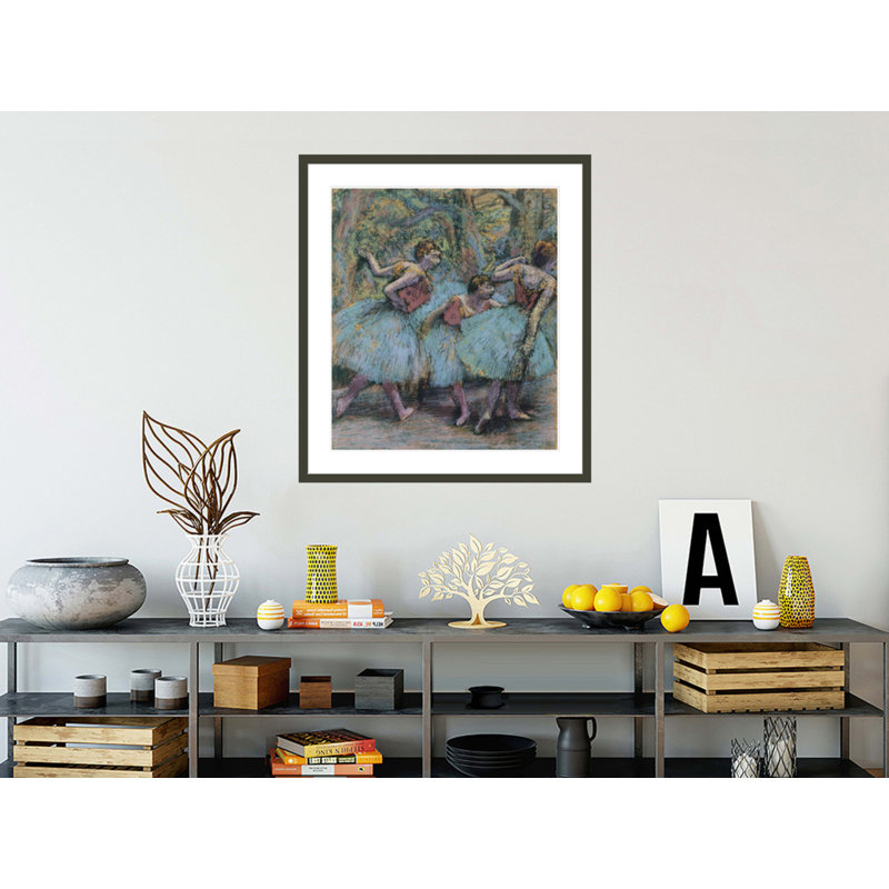 Three Dancers (Tutus Red Bodices) par Edgar Degas, impression giclée encadrée, H 37,6 po x l 33,5 po