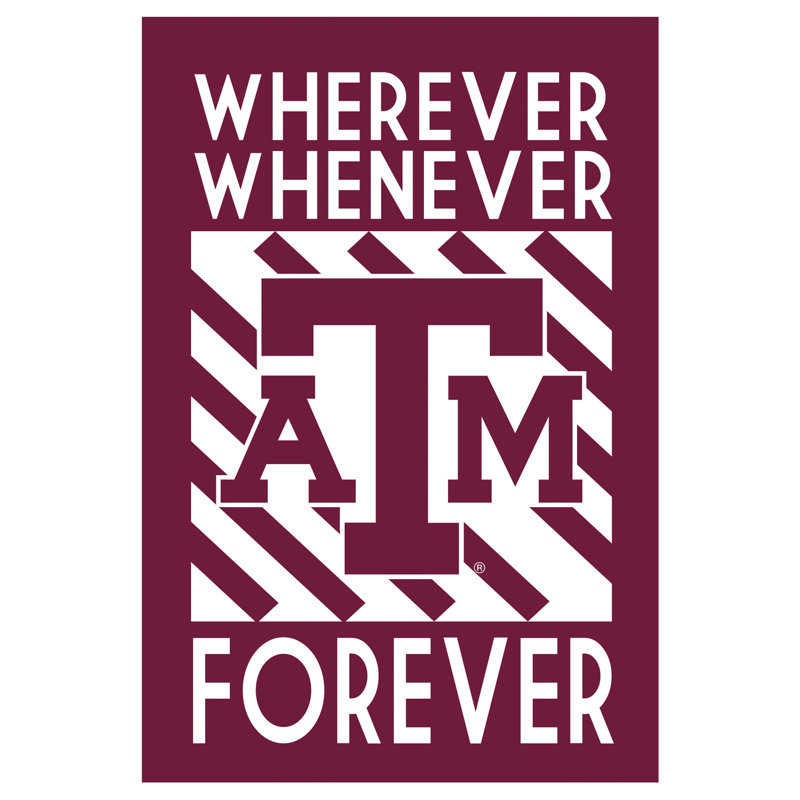 Drapeau de maison en polyester Deeric 0,05 x 4 po, Texas A&M