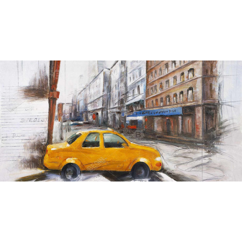Croquis de la voiture dans la rue