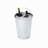 Black Fluted Round Patio Side Table with Lid & Built-In Metal Ice Bucket