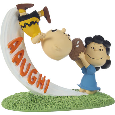 Peanuts Never Give Up Charlie Brown & Lucy Figurine