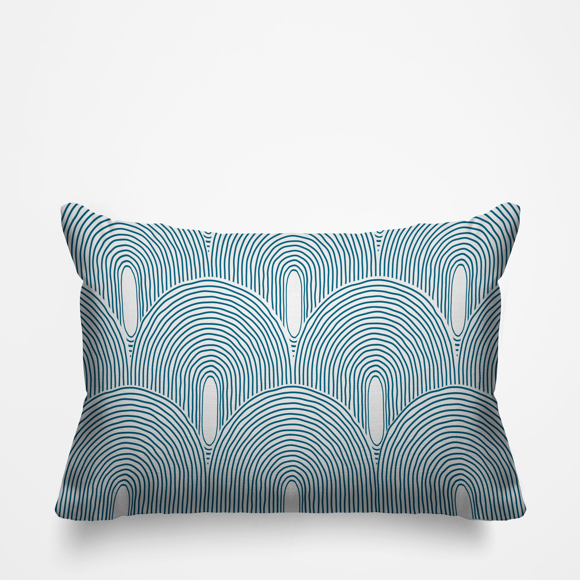 Limpo Starburst Spun Polyester Indoor/Outdoor Throw Pillow, Turquoise, 18"H x 25"W, Rectangular