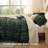 Bedsure Queen Size Boho Tufted Duvet Cover Set - Dark Green Jacquard Embroidery, Farmhouse  Bedding Ensemble, 3 Piece-123203419-123203421