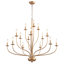 Grand lustre de style chandelier traditionnel / classique à 15 lumières de 39,37 po de largeur pour le salon et la salle à manger-1447253408
