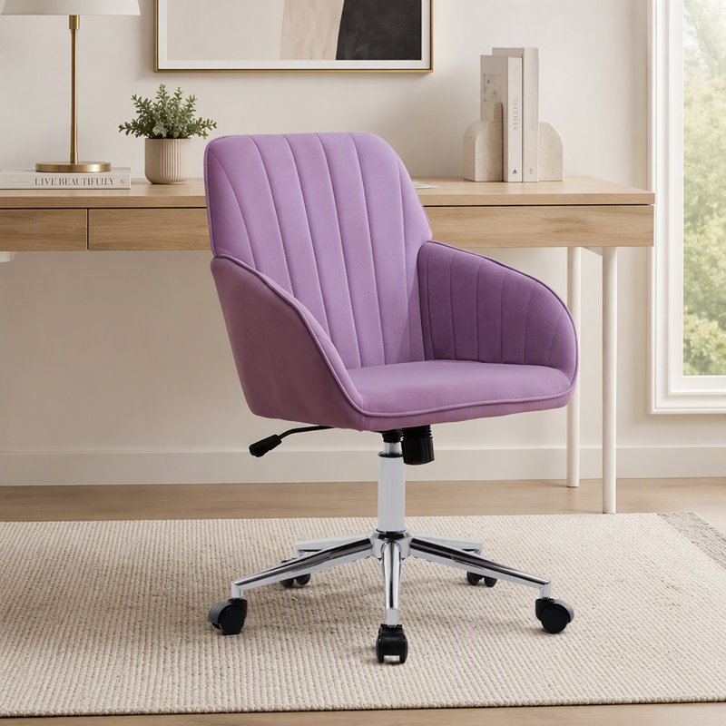 Chaise de bureau pivotante ergonomique réglable avec dossier et siège rembourrés pour un confort durable, adaptée à un usage domestique et professionnel.