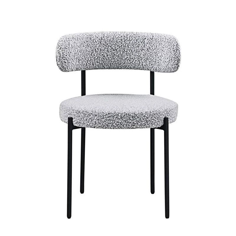 Chaise de salle à manger rembourrée (ensemble de 2), Gris