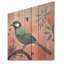 «Green and Pink Bird Floral Tree Harmony II», impression d'oiseau sur bois-1443887161