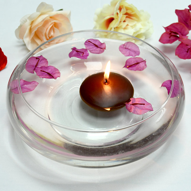 Bougie flottante sans parfum Ruby, 12, Brun