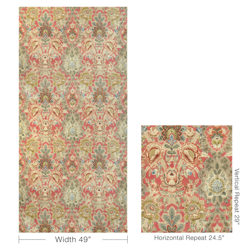 Carvallo 100% Linen Fabric, Red