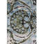 Tapis bleu / noir 7 pi 11 po x 9 pi 10 po Art Nouveau One-of-a-Kind Art Nouveau