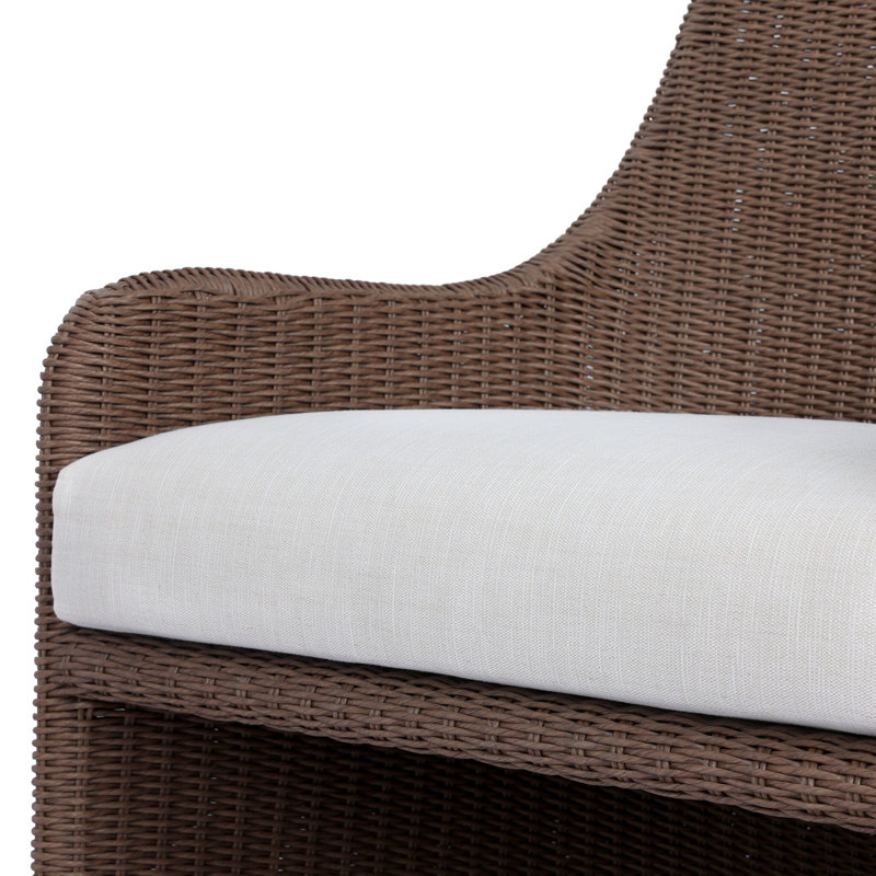 Chaise d'extérieur Blaire - blanc rétro, Tissage tanné
