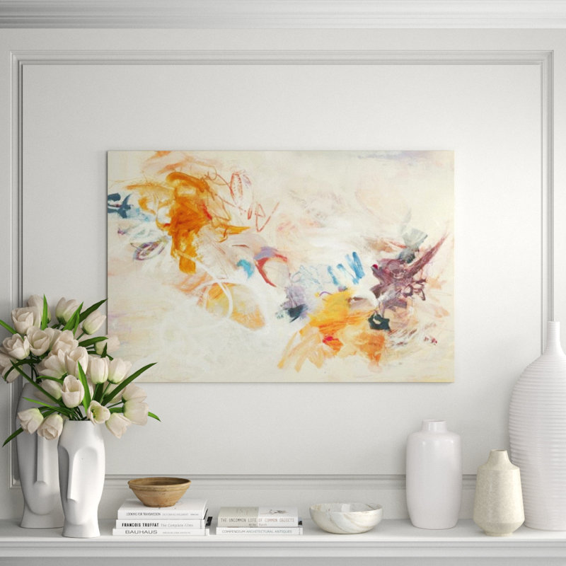 Playful Momentum Print by Jean Kenna, Image Brush Gel, 47" H x 71" W x 1.5" D