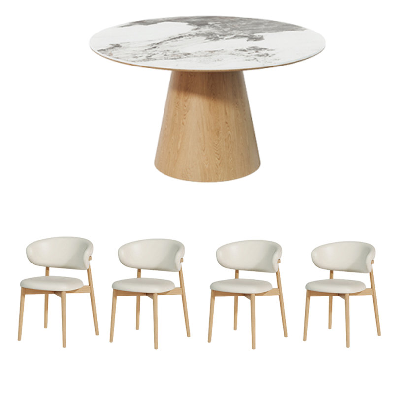 Small-sized round dining table, 29.53"H x 47.24"L x 47.24"W