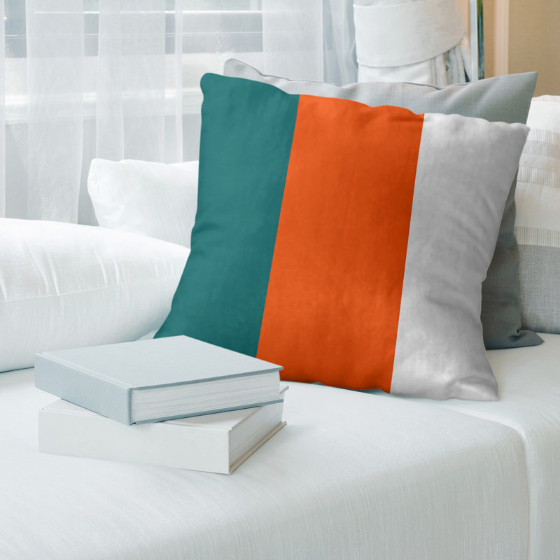 Housse de coussin, Orange, 18 po x 18 po, Polyester filé