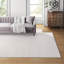 Tapis rayé ivoire / gris clair fait à la main Charvik-1011245959