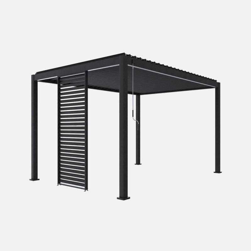 Mirajane 130cm Aluminium Pergola Shutter, 238cm H x 93cm W x 6cm D