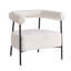 Fauteuil d'appoint courbé avec structure en métal Modern Boucle