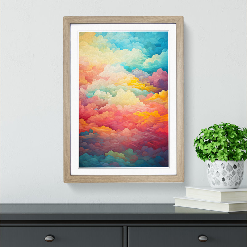 Single Picture Frame Print on Wood, Oak Framed, 46cm H x 34cm W