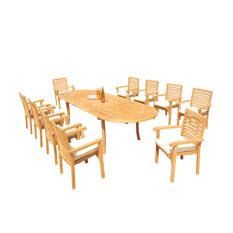 Ensemble repas pour 10 personnes Douberly, 125 po x 43 po x 31,5 po