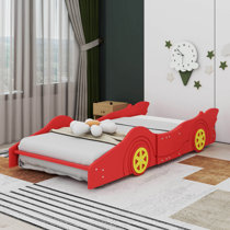 Racing Car Bed 6 colours, Childrens Bed with mattress (160x80cm) 4 Kids +  Pillow