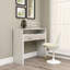 Bureau d'étude moderne blanc avec tablette supérieure et 2 tiroirs, 39,0 po x 34,6 po x 25,9 po | 100% panneau de particules enduit de mélamine, épaisseur: 0,7 pouce | Conception murale, élégante et fonctionnelle pour les bureaux à domicile et les espaces d'étude