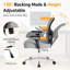 Fauteuil de bureau ergonomique en filet Lisabella de 26,7 po pour 500 lb avec support lombaire réglable-263360803