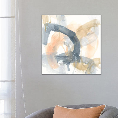 Liquid Blueprint III by June Erica Vess - Wrapped Canvas Print