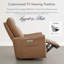 Fauteuil inclinable électrique pivotant en cuir véritable avec poche et port USB-675632078