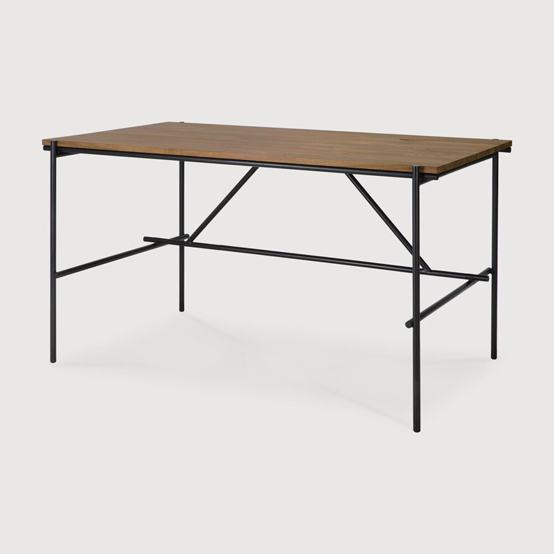 Oscar Solid Wood Writing Desk, 30" H x 55.5" W x 28" D