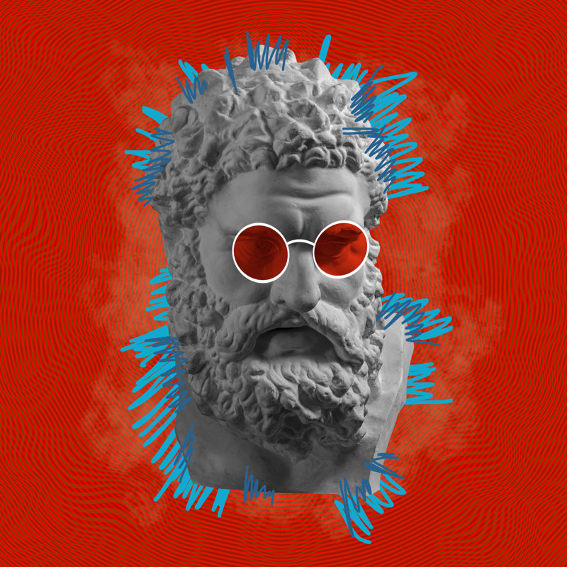 Beard Face - Wrapped Canvas Print, 30cm H x 30cm W x 3.8cm D