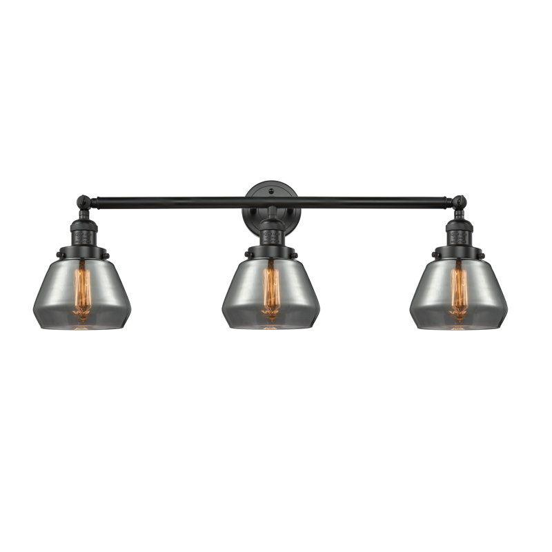 Éclairage de salle de bain à intensité variable 3 lumières Chill, Ampoule incandescente rétro de 60 watts, Noir mat