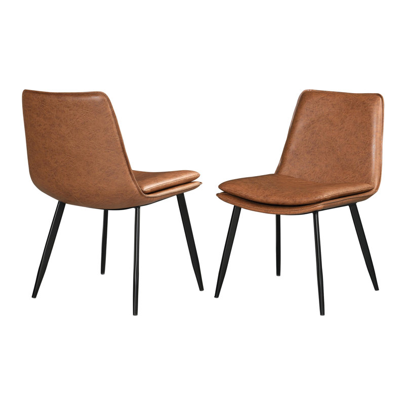 Chaise d'appoint en brun de style tiennee