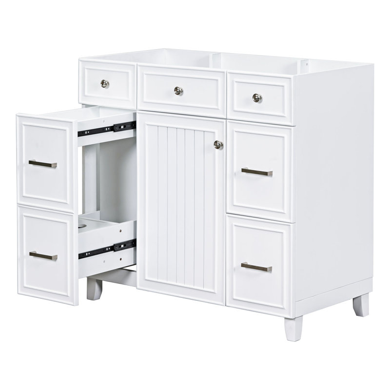 16.65'' Single Bathroom Vanity Base Only, White