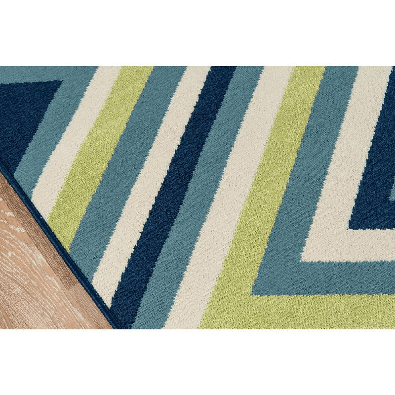 Turnbow Geometric Indoor / Outdoor Rug, Rectangle 6'7" x 9'6"