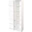 Garde-manger blanc multifonctionnel avec 5 tablettes, 12 tablettes latérales et réglables pour armoire de rangement personnelle