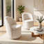 Fauteuil d'appoint pivotant avec dossier haut-1690956892
