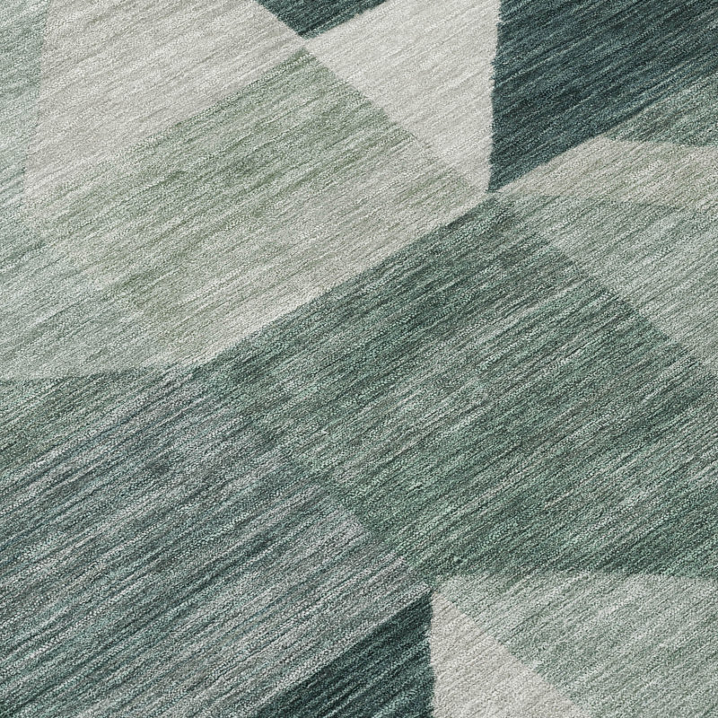 Machine Washable Indoor/Outdoor Jourdan ACN2373 Geometric Rug, Round 8'