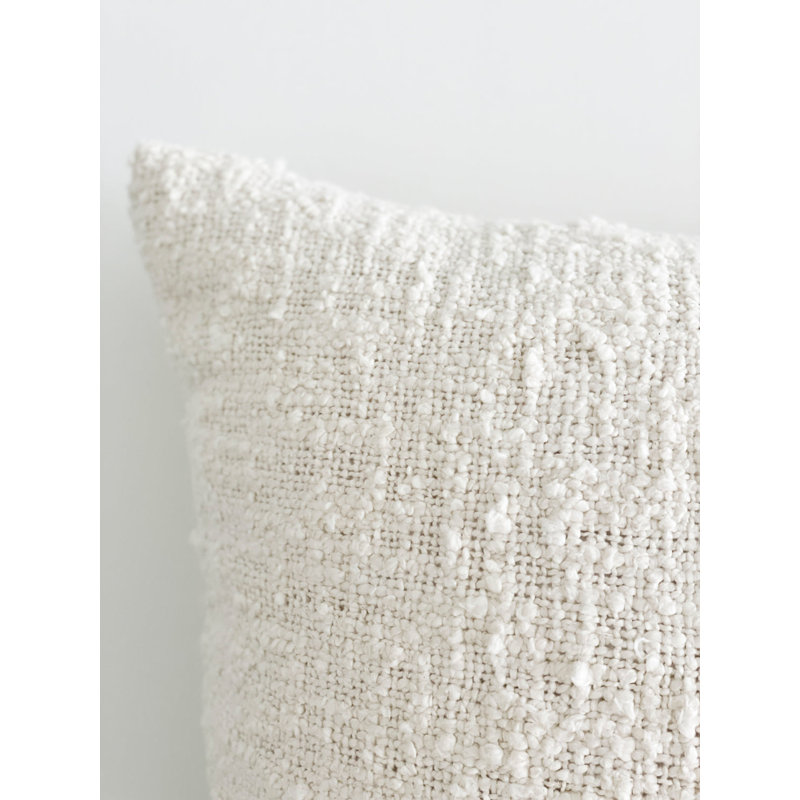 Cozy Lumbar Pillow Cover, Beige, Down Alternative, 20" H x 54" W