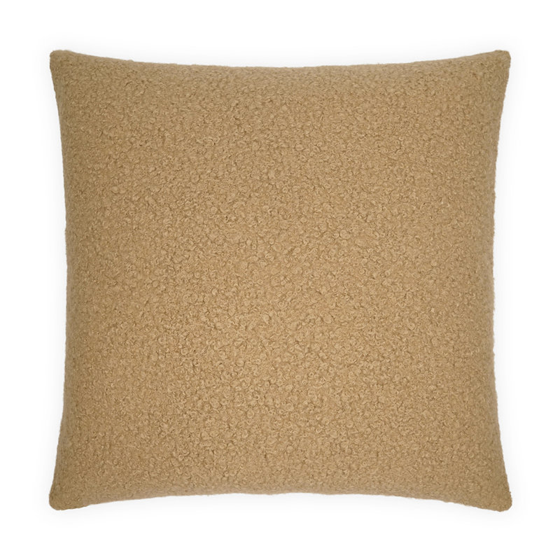 Teddy Square Pillow Cover & Insert, Square 20", Camel