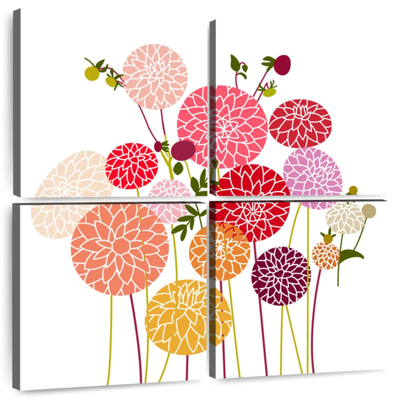 Dahlias Harnek, H 50 po x l 50 po