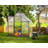 Palram - Canopia Mythos Walk-In Hobby Twin Wall Polycarbonate Aluminum Frame Greenhouse Kit with Roof Vent-278146429-364970288